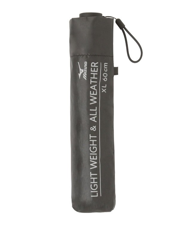 MOONBAT 【WEB限定】MIZUNO  (ミズノ) 無地 ロゴ 日傘 折りたたみ傘 パラソル 晴雨兼用 軽量 一級遮光  遮熱効果 遮光率100% UV遮蔽100% ブラック