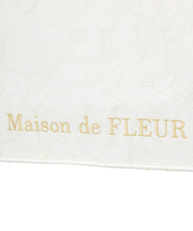 Maison de FLEUR EC限定レースフリルハンドルスクエアトートMバッグ Ivory