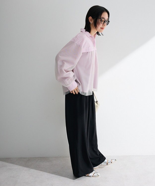 Green Parks イージーケアチュールドッキングシャツ Pink