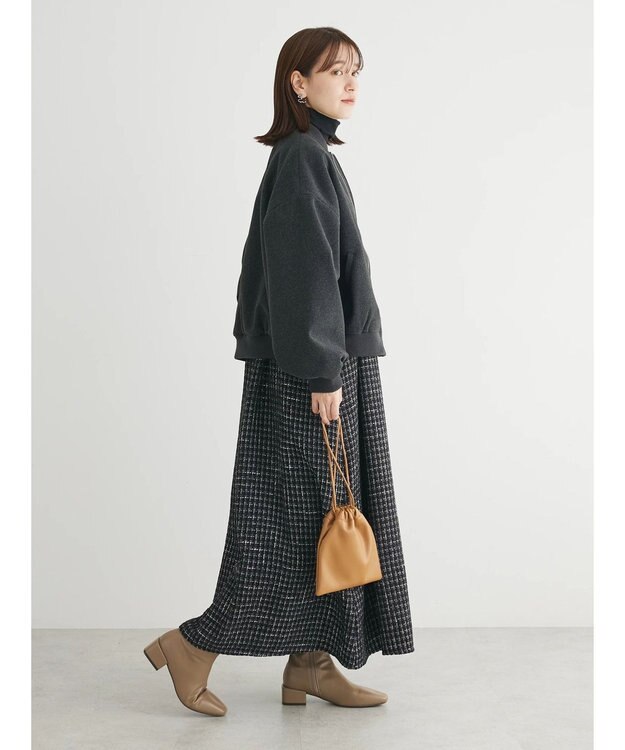 Green Parks ・ＥＬＥＮＣＡＲＥ　ＤＵＥ　ウールライクブルゾン Charcoal Gray