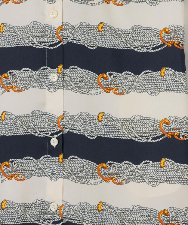 GRACE CONTINENTAL ロープボーダーワンピース ネイビー