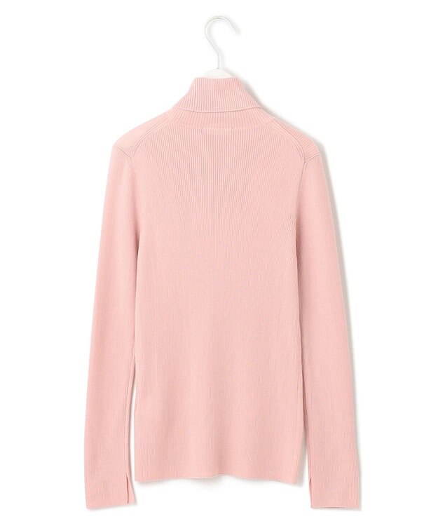 ICB 【洗える】エクストラファインメリノリブ タートルネックニット ピンク系