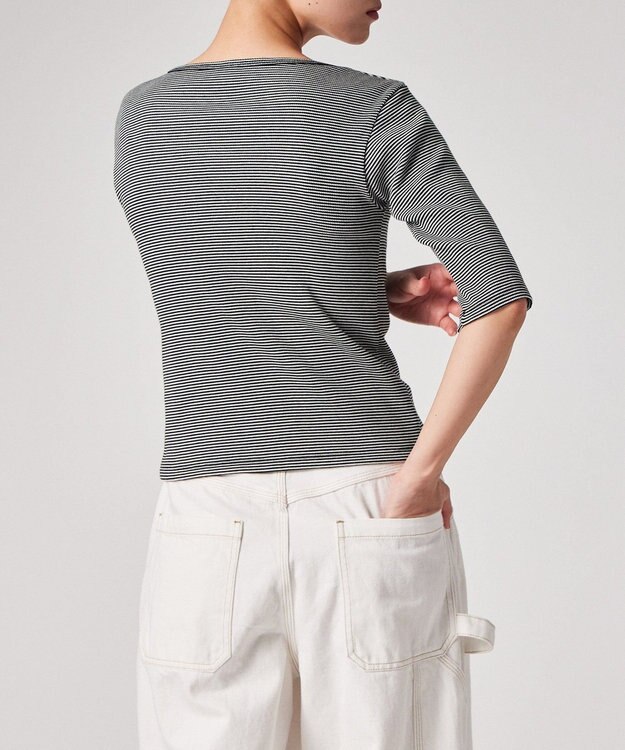 Paul Smith ボーダー ハーフスリーブ カーディガン ブラック