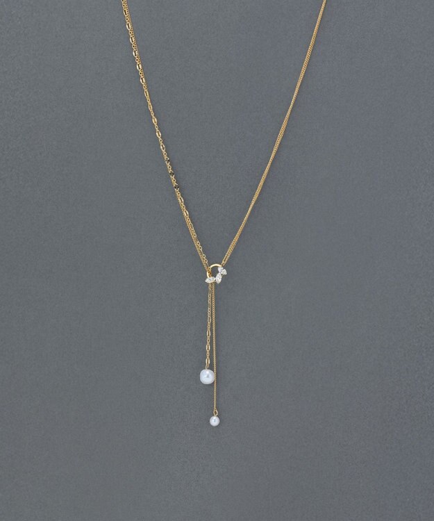 Phoebe 【長さ調整可能】Y字ネックレス/2wayアレンジパールラリエットネックレス ゴールド ゴールド