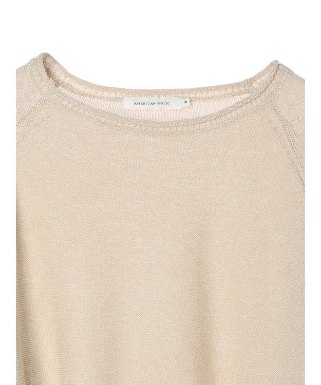 AMERICAN HOLIC ボートネックニットプルオーバー Ivory