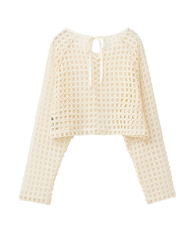 Green Parks ・ＳＵＧＡＲ　ＳＰＯＯＮ　フラワーメッシュプルオーバー Ivory