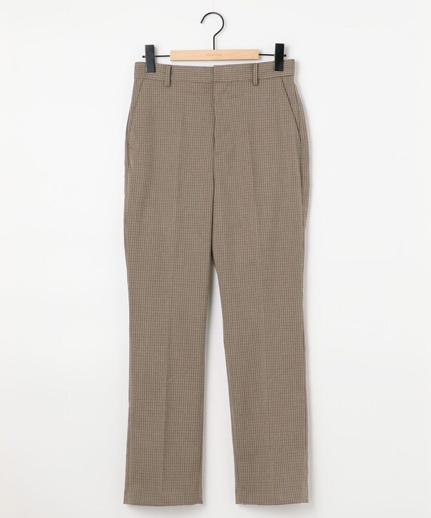 SHARE PARK LADIES 【洗える】TRストレートパンツ ブラウンチェック