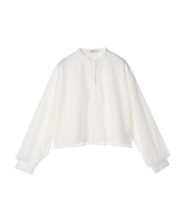 earth music&ecology チュールレイヤードシャツ Off White