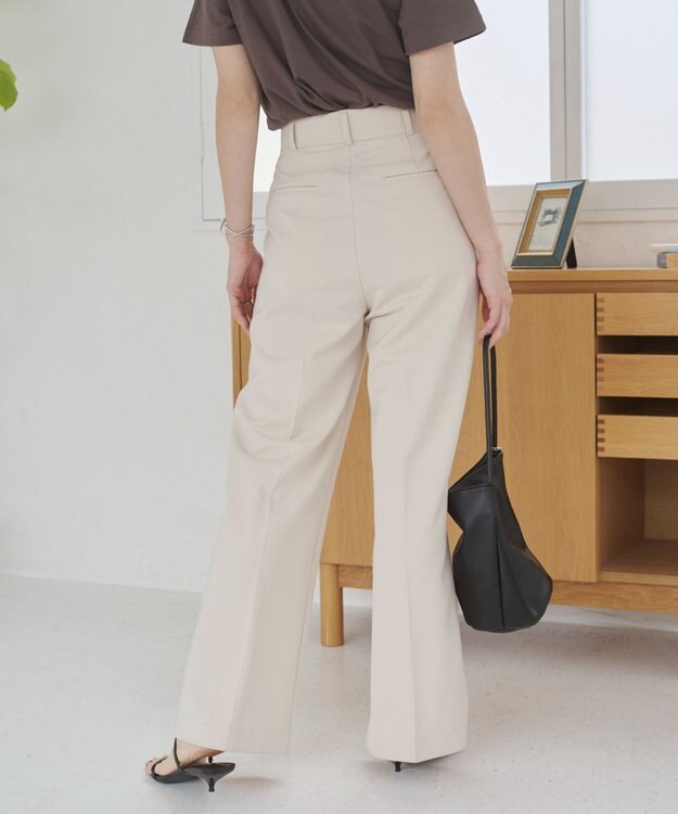 WEGO 【ANGIE VINTAGE/SMLサイズ展開】タックストレートスラックス ホワイトアイボリー