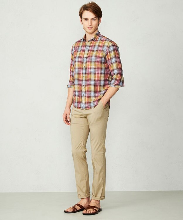 JOSEPH ABBOUD 【キングサイズ・撥水加工】オーガニックコットン ハイパワーストレッチ　パンツ ベージュ系