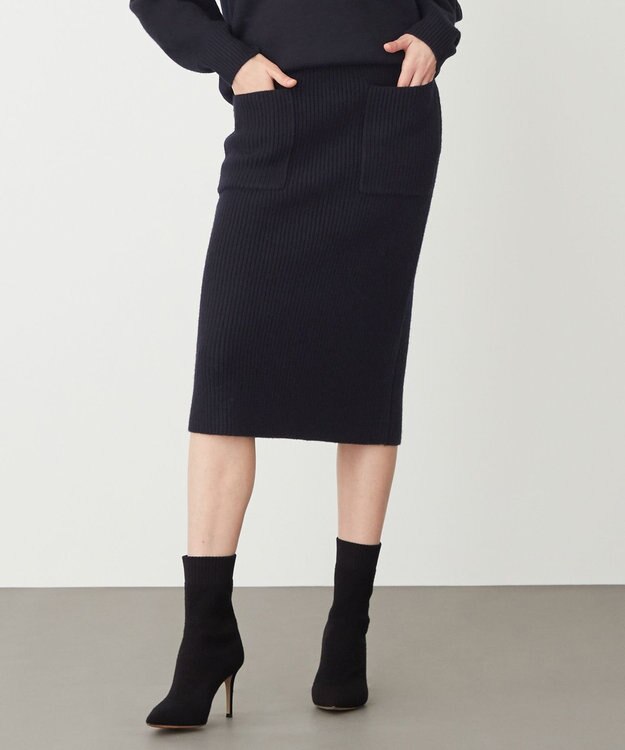 BEIGE， DOUAI / ニットスカート Navy