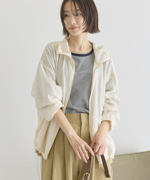 AMERICAN HOLIC フーディーシアーブルゾン Ivory