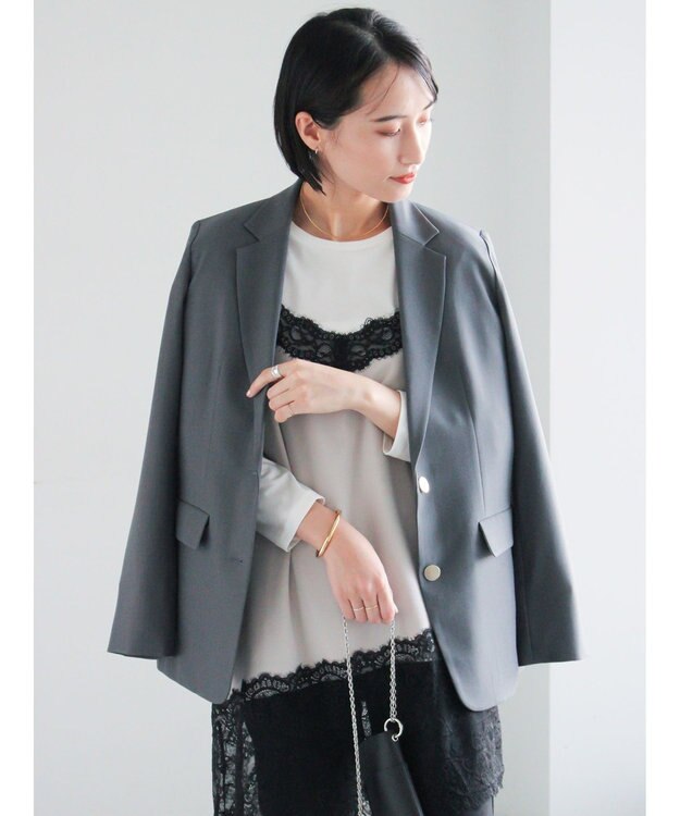 Te chichi シングルブレストテーラードジャケット《2026 spring catalog item》 グレー