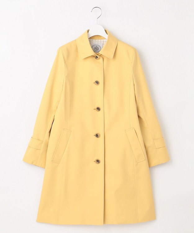 J.PRESS LADIES 【WEB限定カラーあり・撥水】80/2 T/C ツイル ステンカラー ロングコート イエロー系