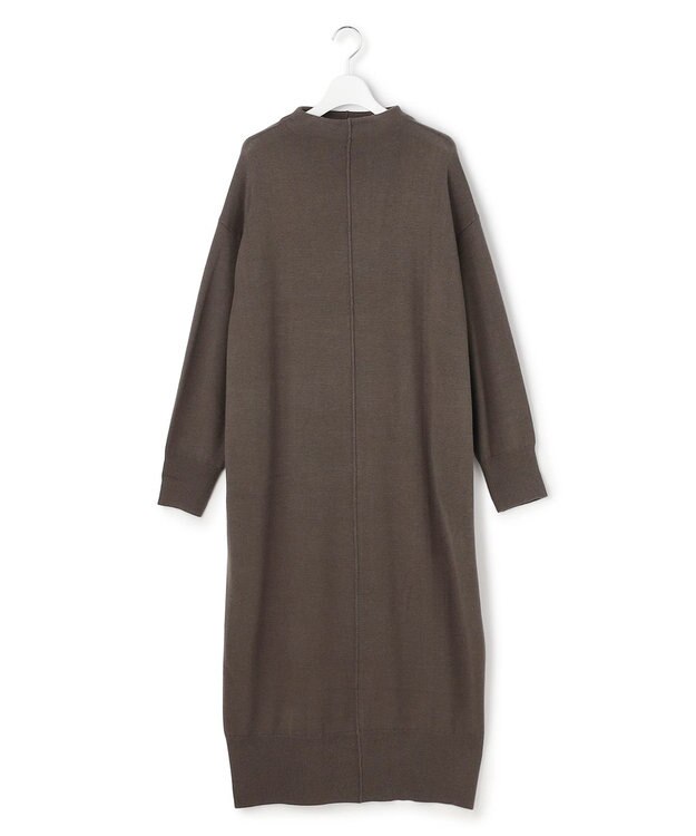 J.PRESS YORK STREET 【WOMEN】ボトルネックニット ワンピース ブラウン系