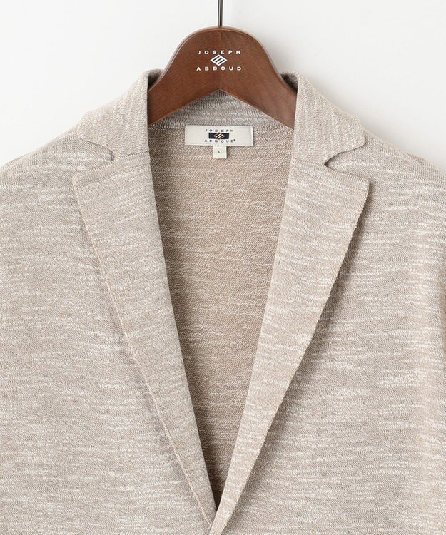 JOSEPH ABBOUD 【清涼感/軽い/洗える】 スラブギマニットジャケット ベージュ系