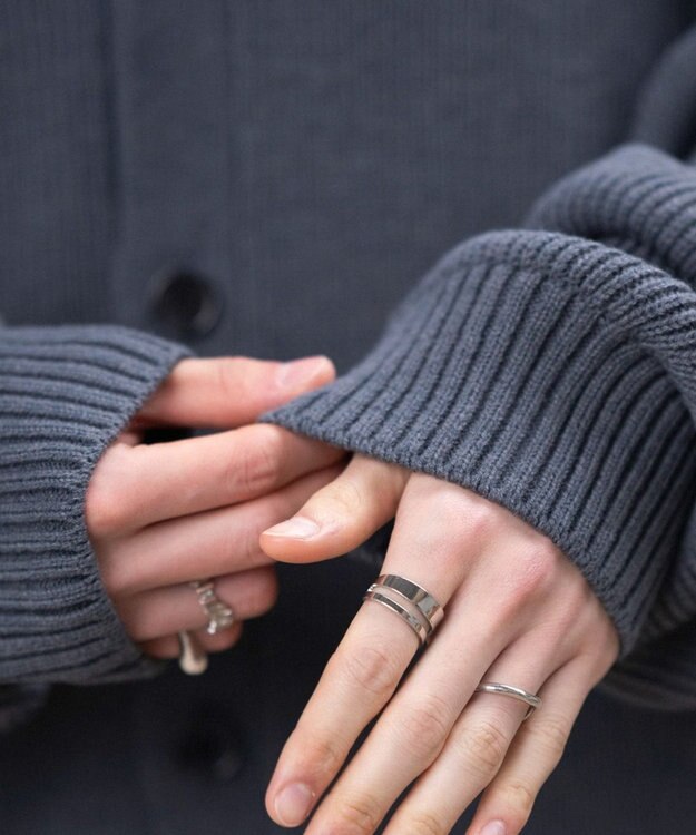 WEGO 【ユニセックス着用ITEM/MLサイズ展開】クロップドカーディガン ブルーその他