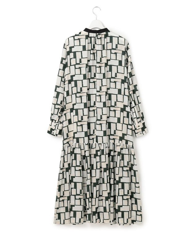 23区 S 【洗える】ARGENTI コラージュプリント ワンピース ブラック系