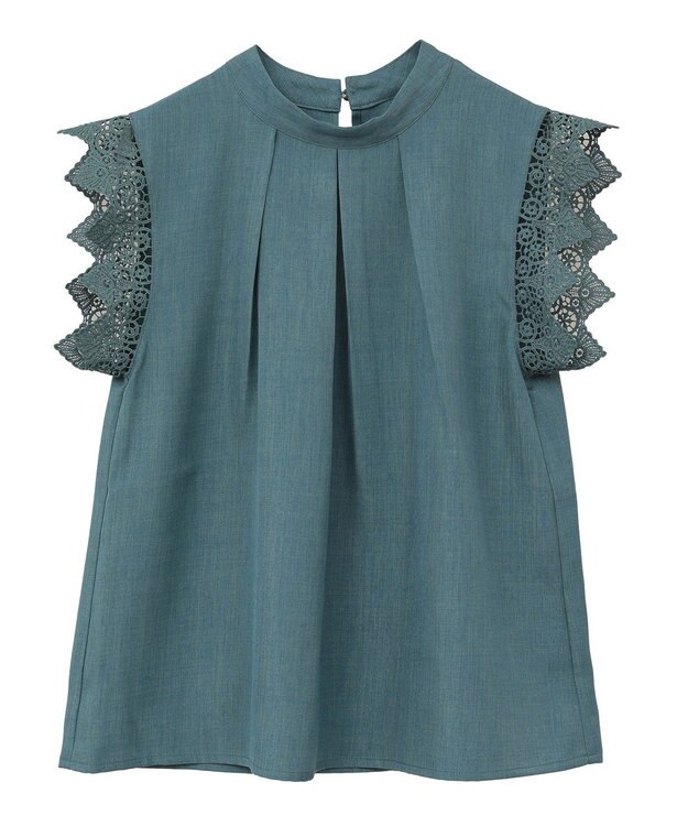 Green Parks ・ＥＬＥＮＣＡＲＥ　ＤＵＥ　リネンライクフリルブラウス Ivory