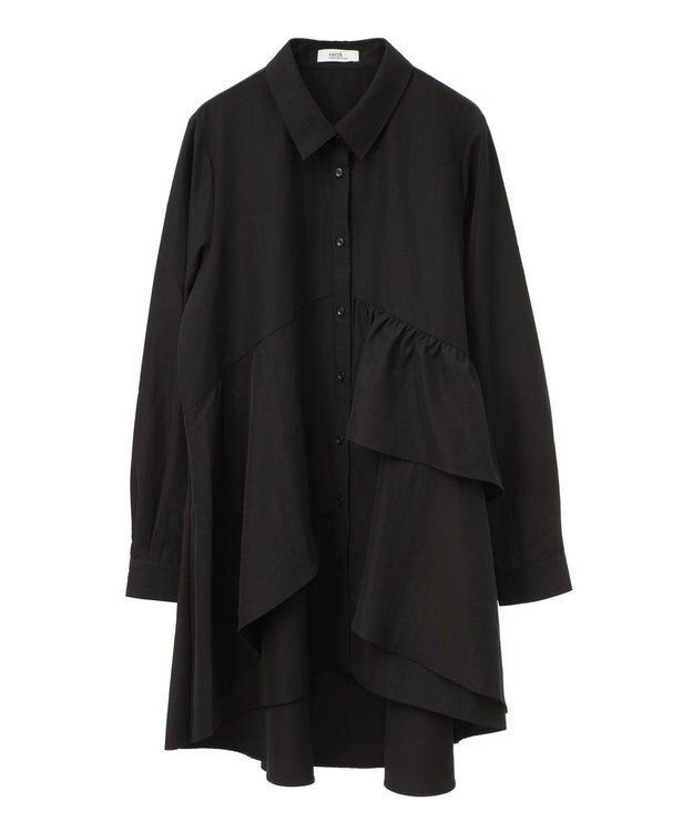 earth music&ecology アシンメトリーティアードチュニック Black