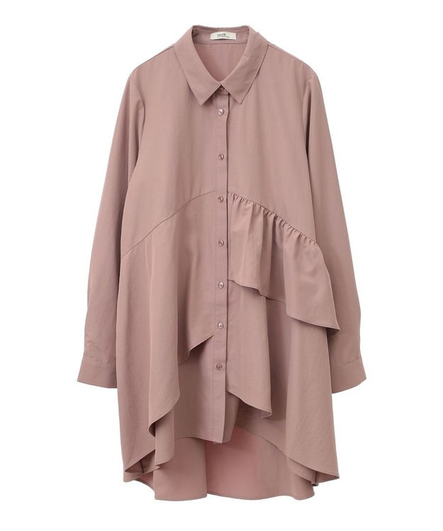 earth music&ecology アシンメトリーティアードチュニック Pink