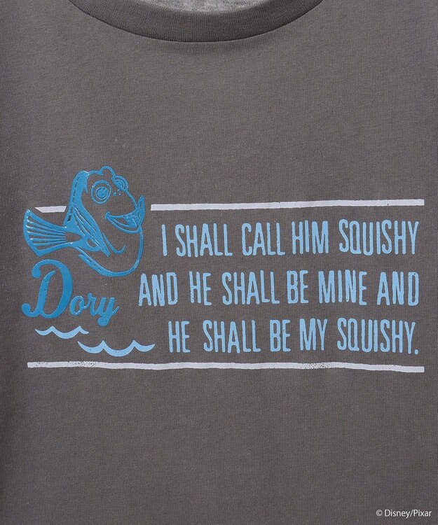 earth music&ecology Ｆｉｎｄｉｎｇ　Ｎｅｍｏ／シリコンプリントＴシャツ Charcoal Gray