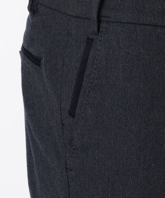 JOSEPH ABBOUD 【キングサイズ】コットンテンセルヘリンボン パンツ ネイビー系