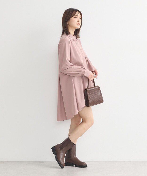 earth music&ecology アシンメトリーティアードチュニック Pink