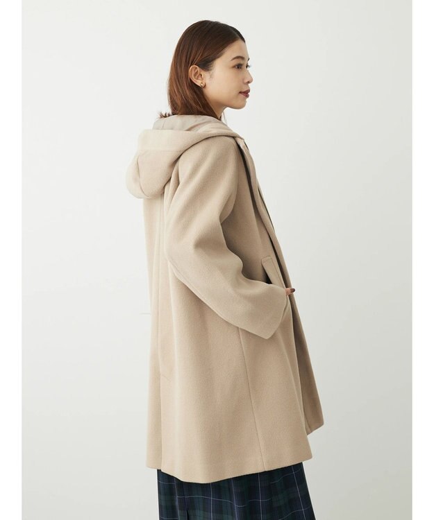 Green Parks ２ｗａｙフード取り外し比翼コート Beige