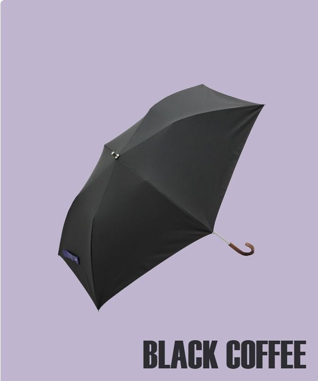 AURORA 【WEB限定】 サマーシールド 晴雨兼用傘（折りたたみ・トップフラット）（ジェラートカラーコレクション） ブラックコーヒー