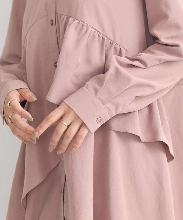 earth music&ecology アシンメトリーティアードチュニック Pink