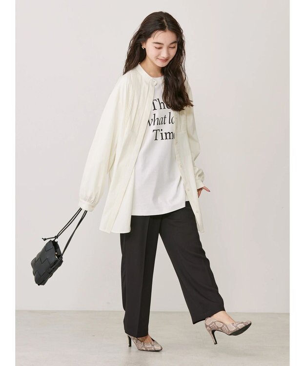 AMERICAN HOLIC ブザムバックボタンチュニック Ivory