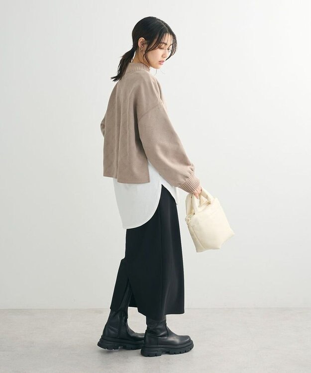 Green Parks ・ＥＬＥＮＣＡＲＥ　ＤＵＥ　エンボスプルオーバー Gray Beige