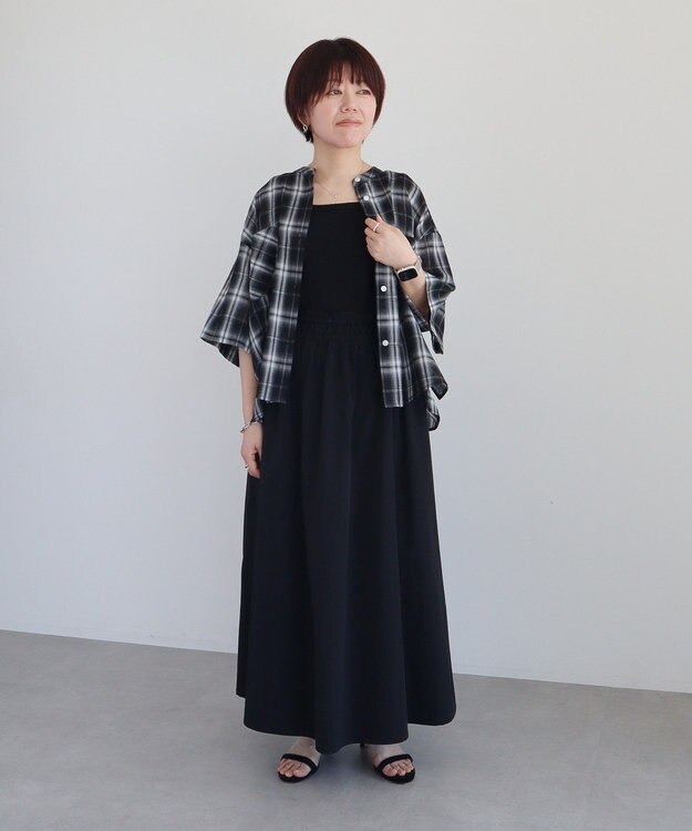 CRAFT STANDARD BOUTIQUE ドロストギャザースカート Black
