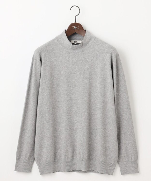 JOSEPH ABBOUD 【キングサイズ・洗える/チクチクしない/3シーズン対応】SNOWY モックネック セーター ライトグレー系