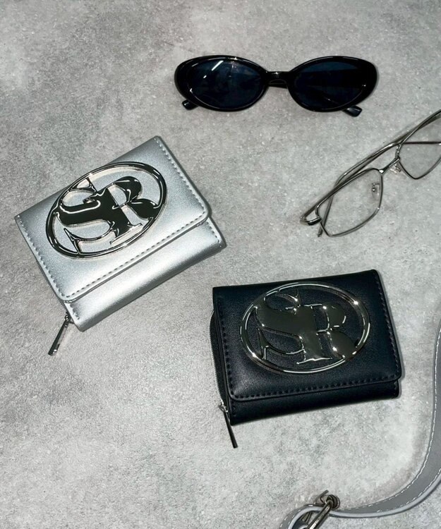 WEGO ラウンドロゴウォレット シルバー