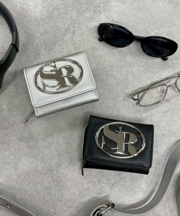 WEGO ラウンドロゴウォレット シルバー