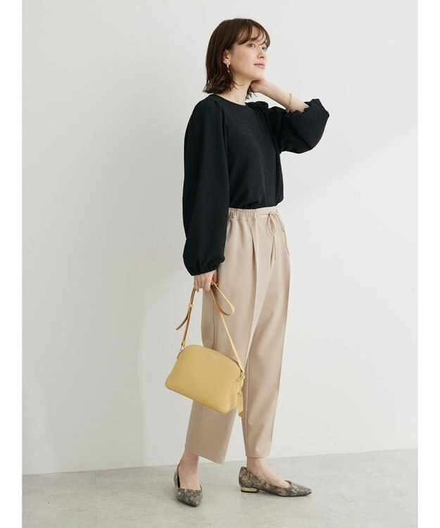 Green Parks さらっときれいシルエットパンツ Beige