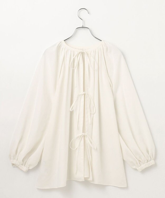 #Newans 2WAYシアーボレロブラウス ホワイト