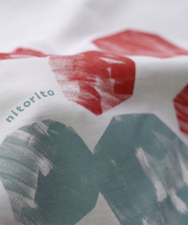 nitorito 【UNISEX】stone Tシャツ red×(whiteボディ)