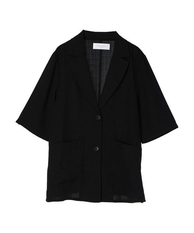 Green Parks 接触冷感　５分袖ジャケット Black