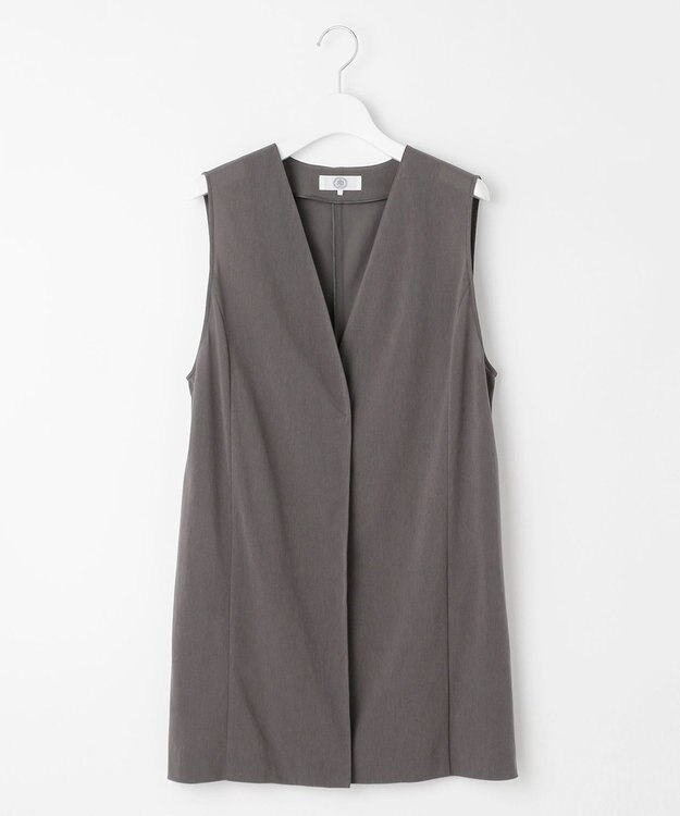 J.PRESS LADIES 【WEB限定・洗える】シアートリコット ジレ グレー系