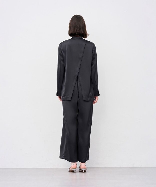 uncrave シャイニーダブルサテン ジャケット スレート