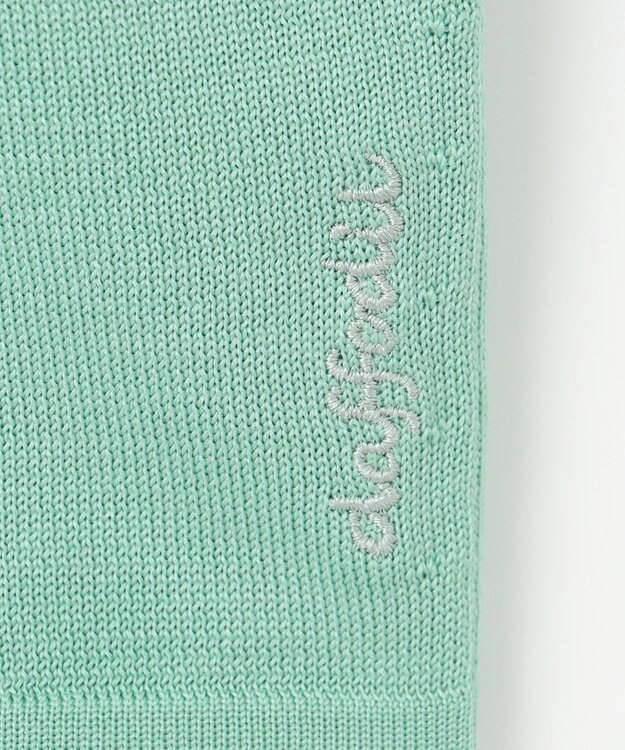 自由区 【アンサンブル対応・洗える】アセテートコットンプルオーバー ニット グラスグリーン