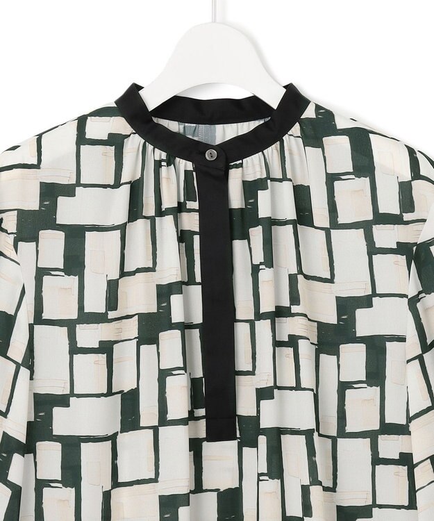 23区 S 【洗える】ARGENTI コラージュプリント ワンピース ブラック系