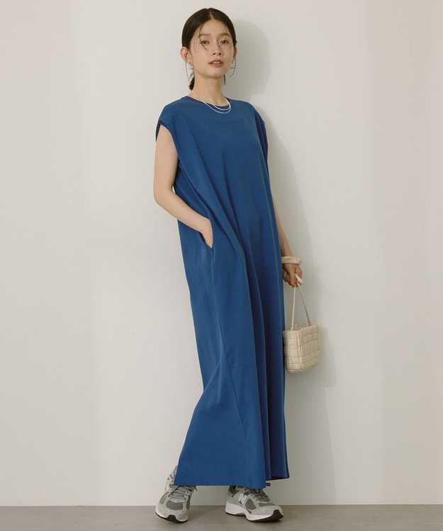 AMERICAN HOLIC 【選べる丈】ショルダータックワンピース Navy