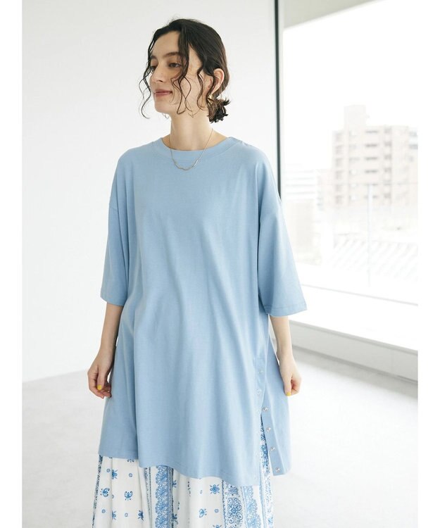 CRAFT STANDARD BOUTIQUE リングドットチュニック Sax