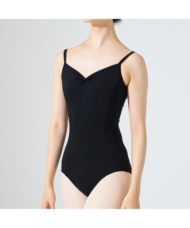Chacott プリンセスライン入りキャミソールレオタード ブラック