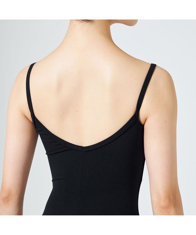 Chacott プリンセスライン入りキャミソールレオタード ブラック