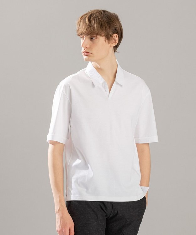 JOSEPH HOMME レオスムースシルケット スキッパー ホワイト系